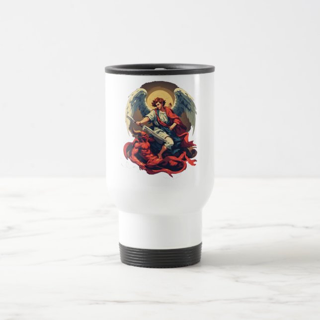 St Michael Defeating the Devil Travel Mug (Center)
