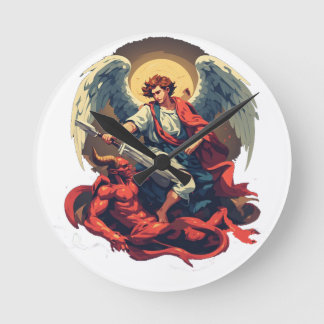 St Michael Defeating the Devil Wall Clock