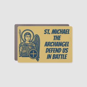 ST. MICHAEL “Defend Us in Battle” Byzantine Gold Car Magnet
