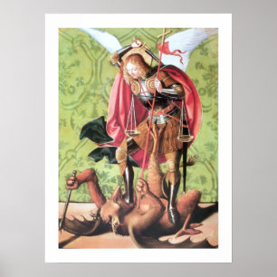 ST. MICHAEL ,DRAGON AND JUSTICE POSTER