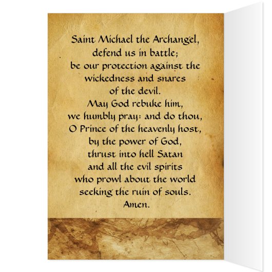 ST. MICHAEL ,DRAGON AND JUSTICE Prayer (Inside (Left))