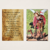 ST. MICHAEL ,DRAGON AND JUSTICE Prayer Card (Front & Back)