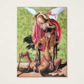 ST. MICHAEL ,DRAGON AND JUSTICE Prayer Card (Back)