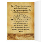 ST. MICHAEL ,DRAGON AND JUSTICE Prayer Cards (Inside (Left))