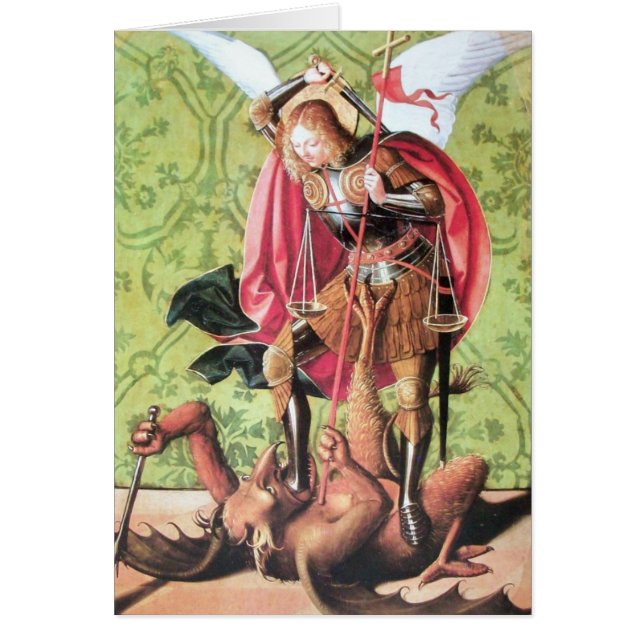ST. MICHAEL ,DRAGON AND JUSTICE Prayer Cards (Front)