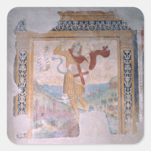 St. Michael (fresco) Square Sticker