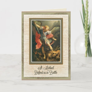 St. Michael Greeting Card w/prayer
