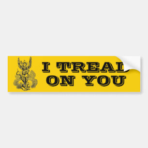 St. Michael I TREAD ON YOU Religious Archangel Bumper Sticker