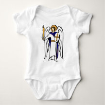 St. Michael Infant Creeper with prayer on reverse