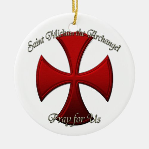 St Michael _ Iron Cross Ceramic Ornament