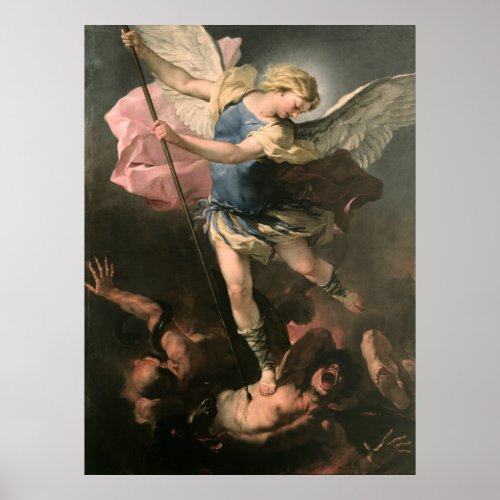 St Michael Luca Giordano Fa Presto Poster