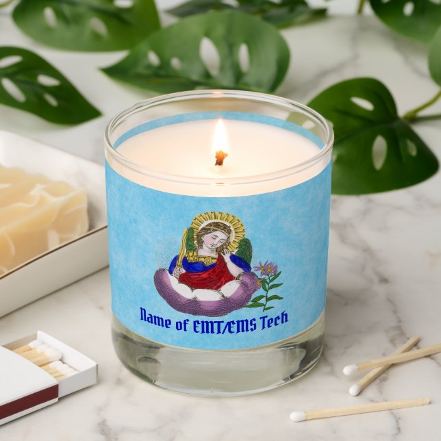 St. Michael (M 09) EMS/EMT Blessings  Scented Cand Candle (Lit)