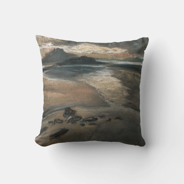 St Michael Mount in Cornwall, England by A. Cook Throw Pillow (Front)