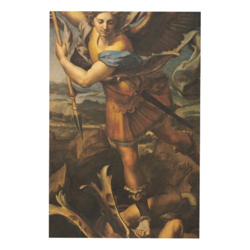 St Michael Overwhelming the Demon 1518 2 Wood Wall Art