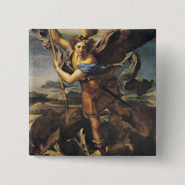 St. Michael Overwhelming the Demon, 1518 Button (Front)