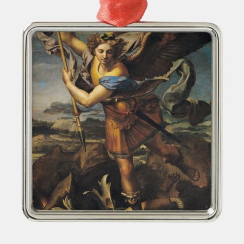 St Michael Overwhelming the Demon 1518 Metal Ornament