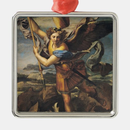 St Michael Overwhelming the Demon 1518 Metal Ornament