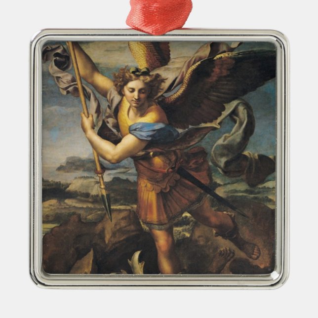 St. Michael Overwhelming the Demon, 1518 Metal Ornament (Front)