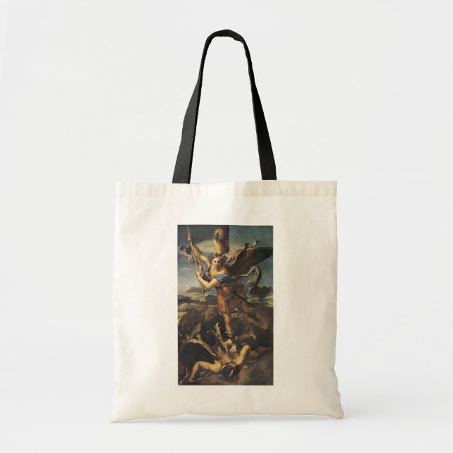 St. Michael Overwhelming the Demon, 1518 Tote Bag (Front)