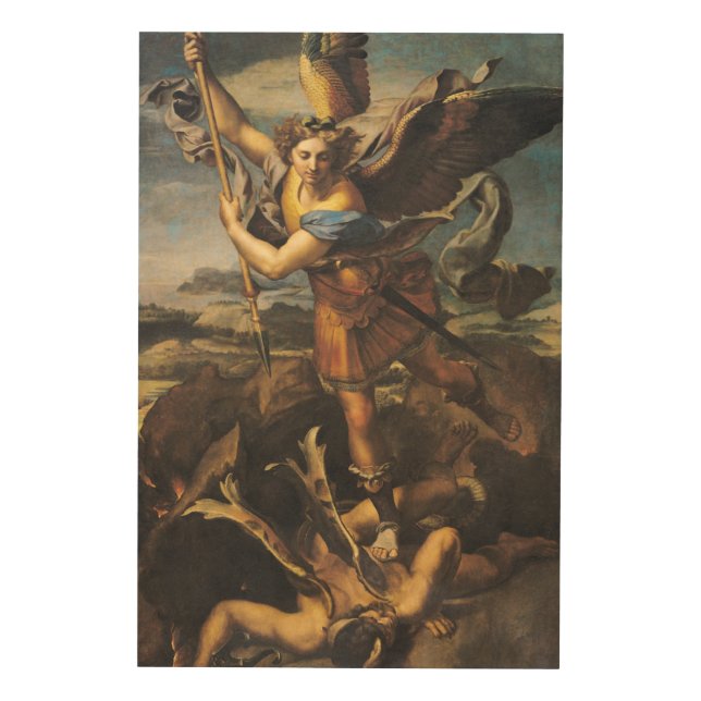 St. Michael Overwhelming the Demon, 1518 Wood Wall Decor (Front)