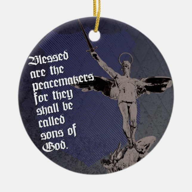 St. Michael - Patron Saint of Police Officers Ceramic Ornament (Front)