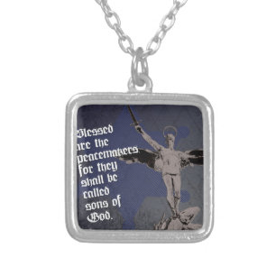 St. Michael - Patron Saint of Police Officers Silver Plated Necklace