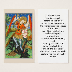 St Michael prayer card