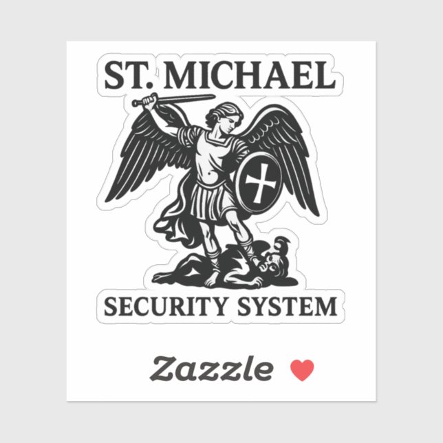 St. Michael Security System Religious Sticker (Sheet)