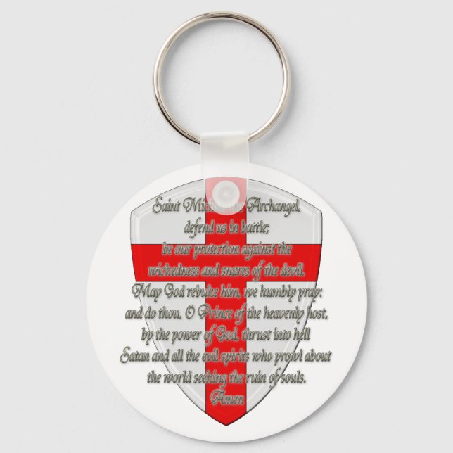 St Michael - Shield Keychain (Front)