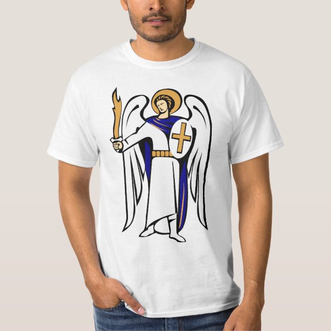 St. Michael Shirt with prayer on reverse (Front)