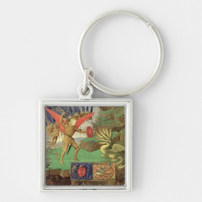 St. Michael Slaying the Dragon Keychain (Front)