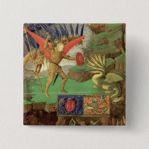 St. Michael Slaying the Dragon Pinback Button