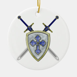 St Michael - Swords and Shield Ceramic Ornament