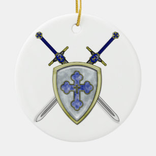 St Michael - Swords and Shield Ceramic Ornament