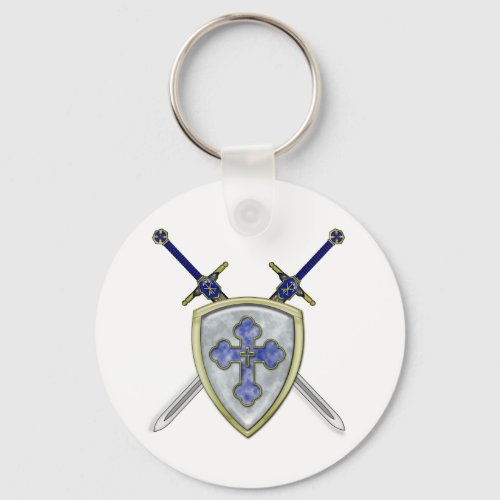St Michael _ Swords and Shield Keychain