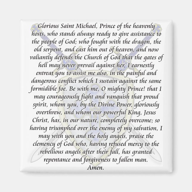 St Michael - Swords and Shield Magnet (Front)