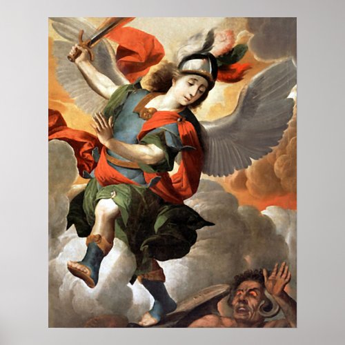 St Michael the Archangel 3 Angel Poster Print