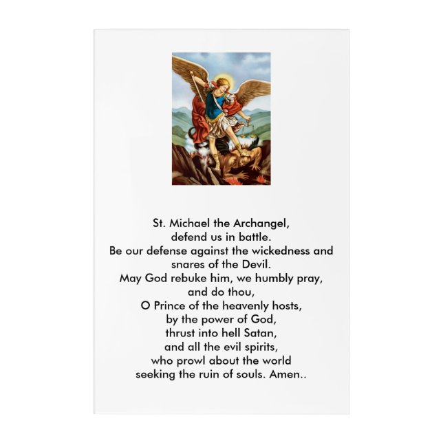 St. Michael the Archangel Acrylic Print (Front)