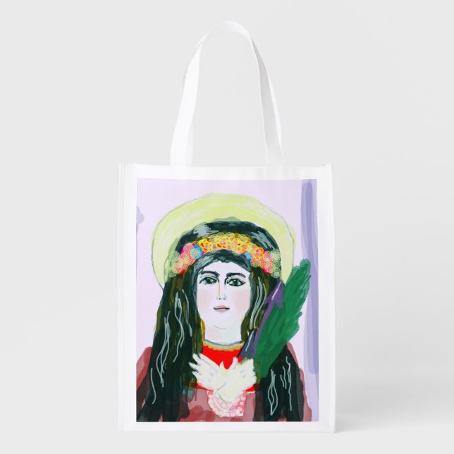 St. Michael the Archangel and Saint Philomena Grocery Bag (Front)