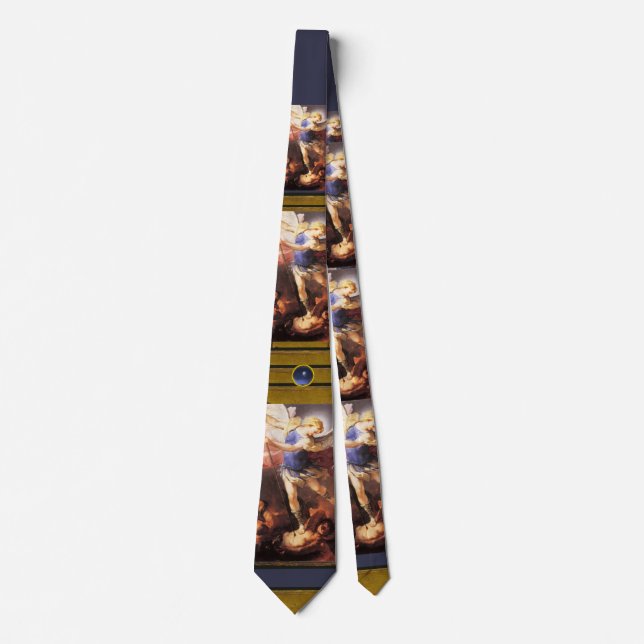 St. Michael the Archangel, Blue Topaz Tie (Front)