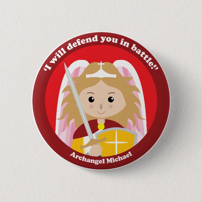 St. Michael the Archangel Button (Front)