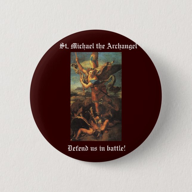 St. Michael the Archangel Button (Front)