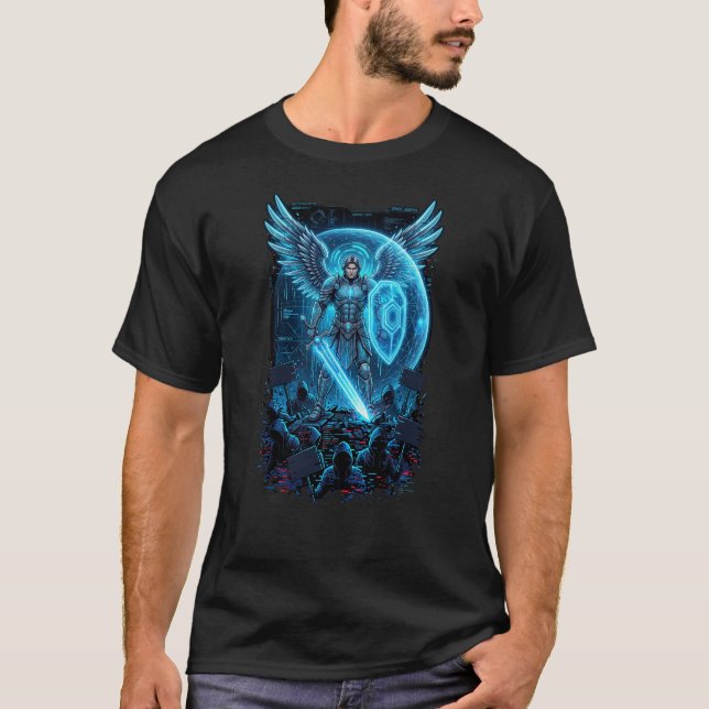 St Michael The Archangel Catholic Conservative  T-Shirt (Front)