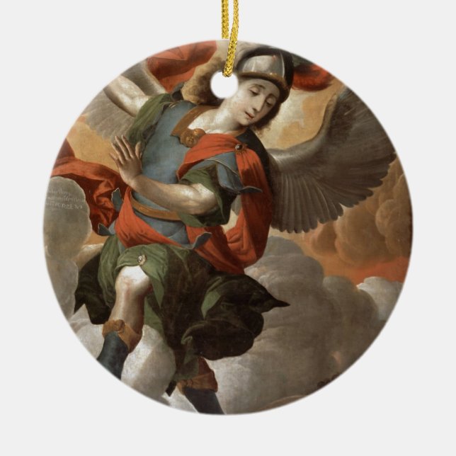 St Michael the Archangel Ceramic Ornament (Front)
