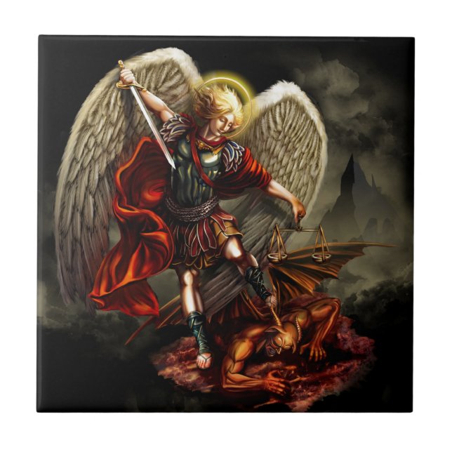 St. Michael the Archangel Ceramic Tile (Front)