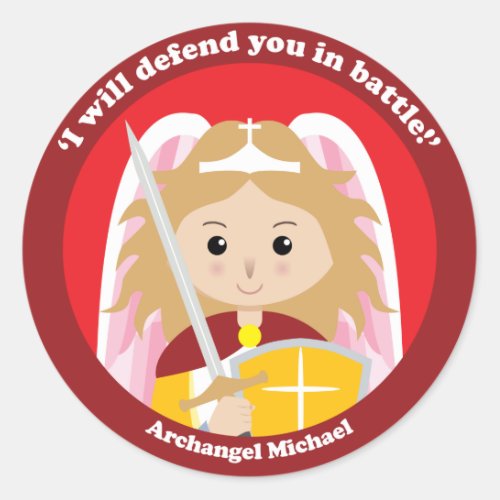 St Michael the Archangel Classic Round Sticker