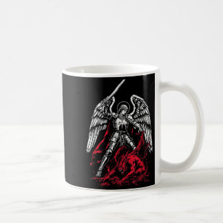 St Michael The Archangel Defeats Satan Catholic Coffee Mug