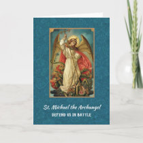 St. Michael the Archangel Defend us in Battle Card