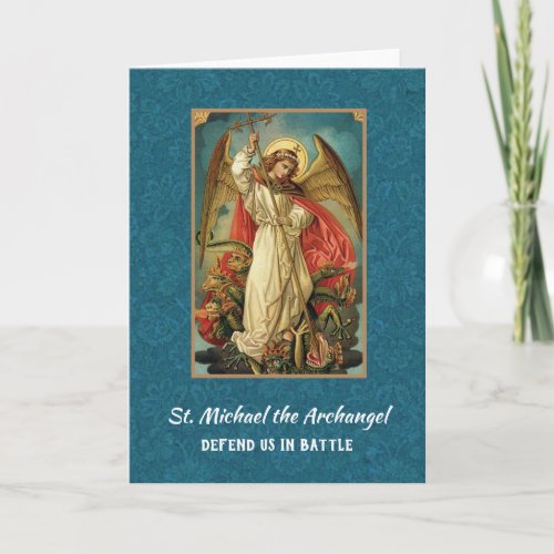 St Michael the Archangel Defend us in Battle Card