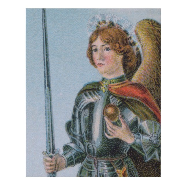 St. Michael the Archangel (detail; M 017) Faux Canvas Print (Front)